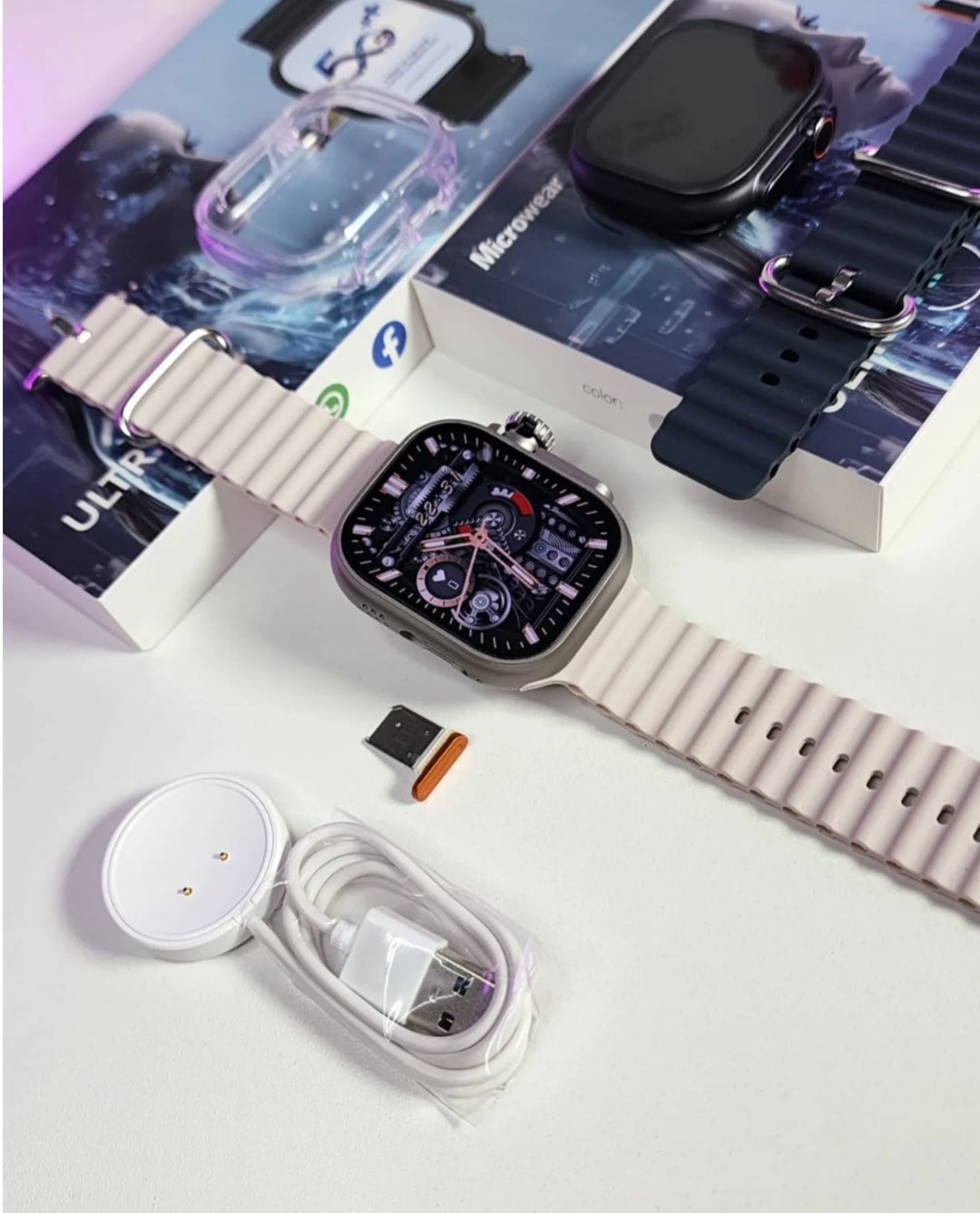Smartwatch 5g  - 7 Pulseiras - Capa de proteção + Fone Bluetooth